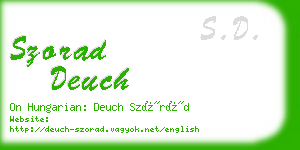 szorad deuch business card